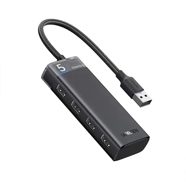UGREEN 15548 4-Port USB-A Hub 4-in-1 Multi USB Expansion Hub, Multiple USB-A Data Ports, Plug-and-Play Connectivity, Compact Portable USB Adapter for Laptops and PCs