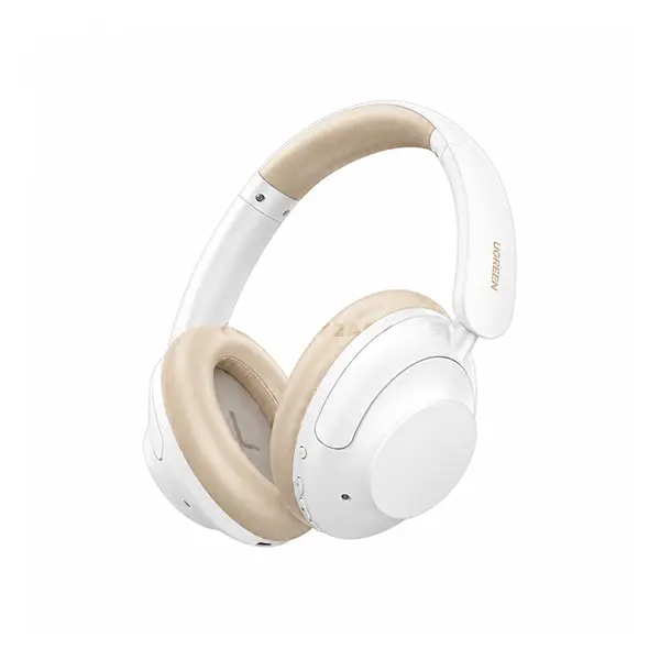 UGREEN HP202 15809 HiTune Max5 Hybrid ANC Wireless Over-Ear Headphones White, 43dB Active Noise Cancellation, Hi-Res Audio, 40mm Drivers, 90-Hour Battery, AI Call Noise Cancellation & Low-Latency Gaming Mode