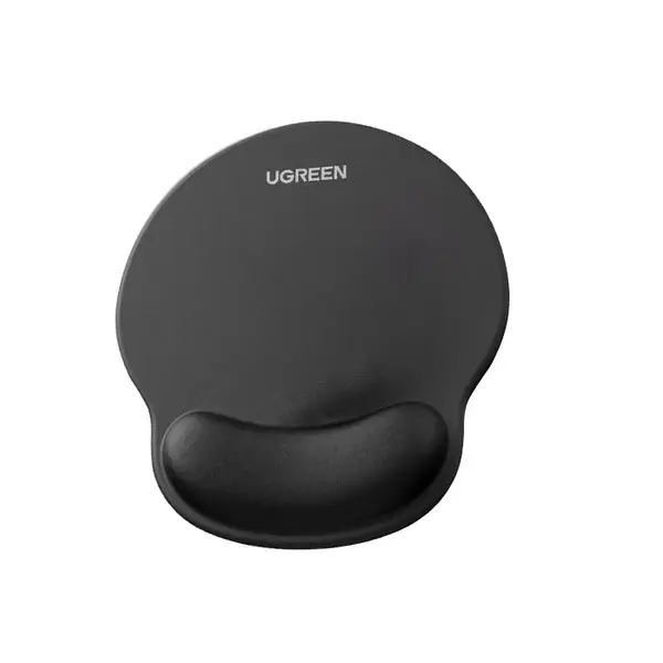 UGREEN 25245 Ergonomic Mouse Pad, Integrated Wrist Rest Support, Non-Slip Rubber Base, Comfortable Memory Foam Design, Office and Gaming Mouse Pad Black