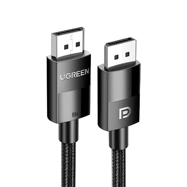UGREEN 25906 DisplayPort 1.4 Cable 3m, 8K@60Hz and 4K@240Hz Ultra High Refresh Rate Support, HDR Display Technology, DisplayPort Male to Male High-Performance Audio Video Cable Black