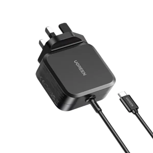 UGREEN 35063 USB-C 67W PD GaN Power Adapter UK Plug, 67W Fast Charging Output, GaN Technology, USB Type-C Power Delivery Charger, Compact High-Efficiency Wall Adapter Black
