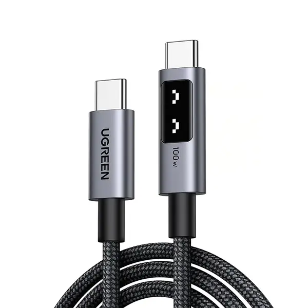 UGREEN 35513 USB-C to USB-C PD Fast Charging Cable 3M, 100W Power Delivery, 480Mbps Data Transfer, Nylon Braided USB-C Cable with Aluminum Shell