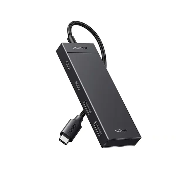 UGREEN 35583 USB-C to 2xUSB-A + 2xUSB-C Hub 10Gbps 4-in-1, Multiport USB Expansion Hub, High-Speed Data Adapter