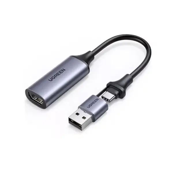 UGREEN 40189 Video Capture Card with Single HDMI Input, USB Video Capture Adapter, Full HD Recording Support, HDMI to USB Streaming Device for Live Broadcasting and Content Creation
