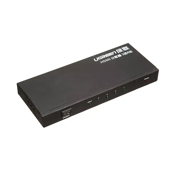 UGREEN 40202EU HDMI Splitter 1 In 4 Out EU, 4-Port HDMI Distribution Amplifier, Simultaneous Multi-Display Output, High-Definition Audio Video Signal Distribution Adapter