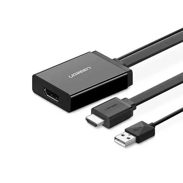 UGREEN 40238 HDMI + USB Port to DisplayPort Converter 4K@30Hz 0.5M, HDMI to DP Adapter, Audio Video Converter