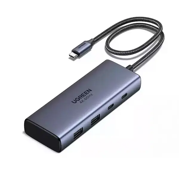 UGREEN 45379 USB-C to 2×USB-A 3.2 + 2×USB-C 3.2 + Dual HDMI + PD Converter 10Gbps 4K@60Hz 7-in-1 Hub