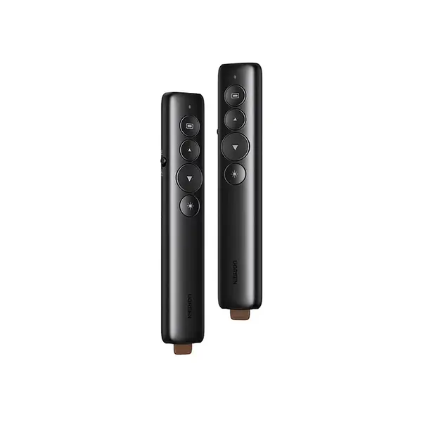 UGREEN 50654 LP479 Wireless Presenter, 2.4GHz Wireless Connectivity, USB Receiver Included, Integrated Laser Pointer, Presentation Control Remote, Plug-and-Play Presenter Device Black