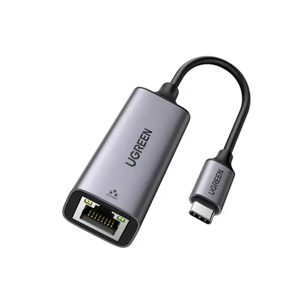 UGREEN 50737 USB Type-C to 10/100/1000M Ethernet Adapter Space Gray, Gigabit RJ45 LAN Adapter, USB-C Connectivity