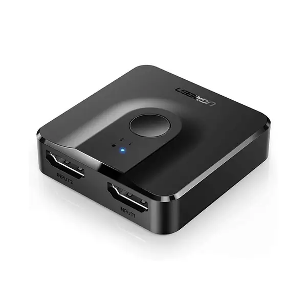 UGREEN 50966 HDMI Switcher 2 In 1 Out, 4K@60Hz Ultra HD Resolution Support, HDMI Selector Switch, Dual HDMI Input Display Adapter, High-Definition Audio Video Signal Switching Solution