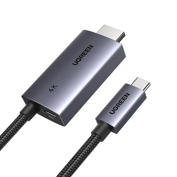 UGREEN 55330 USB-C to HDMI Cable 2m, 4K@60Hz Ultra HD Resolution Support, USB Type-C Male to HDMI Male Connector, High-Definition Audio Video Display Cable Black