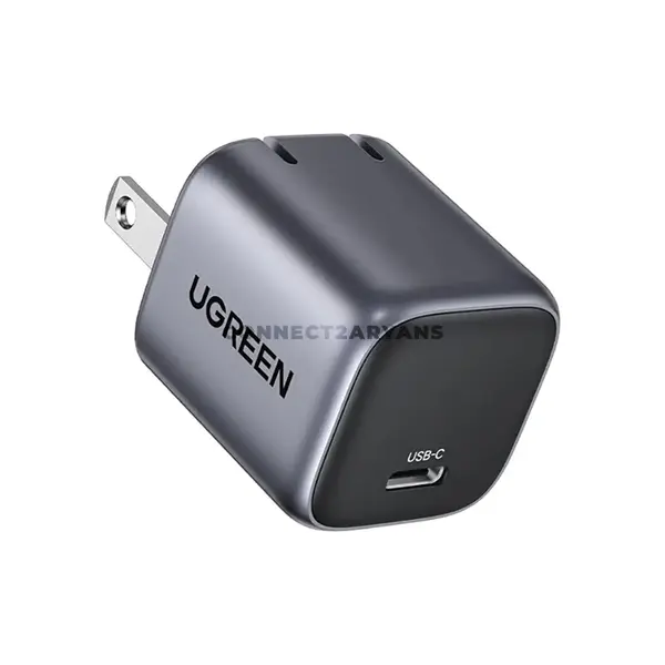 UGREEN 55530 X513 Nexode 30W USB-C GaN Fast Wall Charger Gray, 30W PD 3.0 Fast Charging, PPS & QC 4.0 Support, Single USB-C Port, Thermal Guard Protection, Compact Power Adapter for iPhone, iPad, Samsung Galaxy, Google Pixel & USB-C Devices