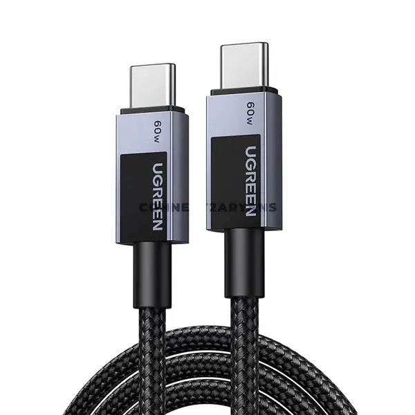 UGREEN 55775 60W USB-C to USB-C PD Fast Charging & Data Sync Cable 2M, 60W Power Delivery, High-Speed Data Transfer, Reinforced Connectors & Durable Construction for Smartphones, Tablets, Laptops, MacBooks & USB-C PD Devices