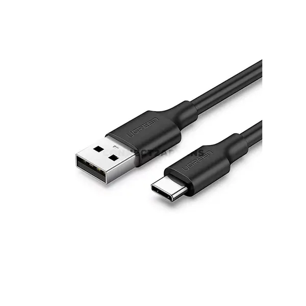 UGREEN 60116 US287 USB 2.0 USB-A to USB-C Fast Charging & Data Sync Cable 1M Black, 18W QC 3.0/2.0, 3A Charging, 480Mbps Data Transfer, 56K Pull-Up Resistor, Tinned Copper Conductors, Aluminum Foil Shielding & Durable PVC Jacket