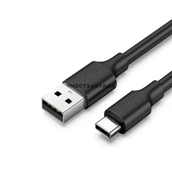 UGREEN 60118 USB-A to USB-C Charging & Data Sync Cable 2M Black, Fast Charging, USB 2.0 Data Transfer, Universal USB-C Compatibility, Reinforced Connectors & Durable Construction for Smartphones, Tablets, Laptops, Power Banks & USB-C Devices