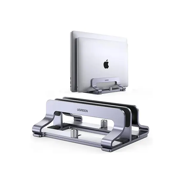 UGREEN 60643 Foldable Desktop Laptop Stand, Adjustable Angle Design, Aluminium Build, Non-Slip Base, Silver