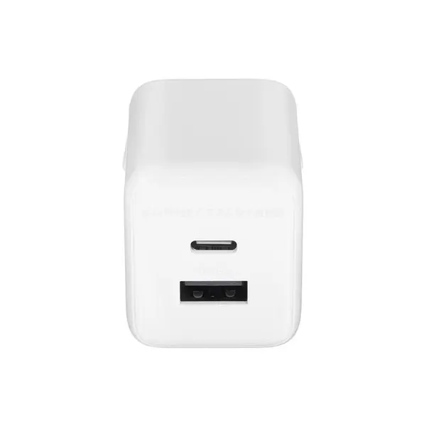 UGREEN 65015 X516 30W GaN USB-C & USB-A Fast Wall Charger White, 30W USB-C PD 3.0, 22.5W USB-A, QC 4.0, FCP & AFC Fast Charging, Dual-Port Charging, Intelligent Power Management & Compact Polycarbonate Design