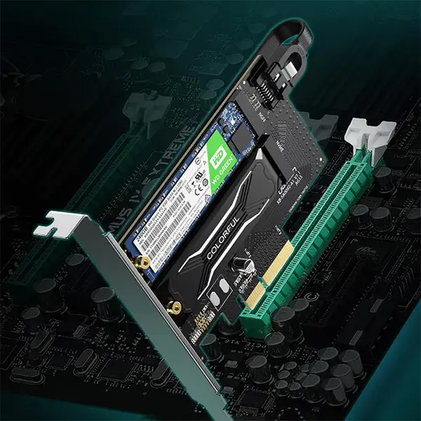 UGREEN 70504 M.2 M-Key & B-Key to PCIe 3.0 x4 Expansion Card, 32Gbps Transfer Speed, Desktop Adapter, Black