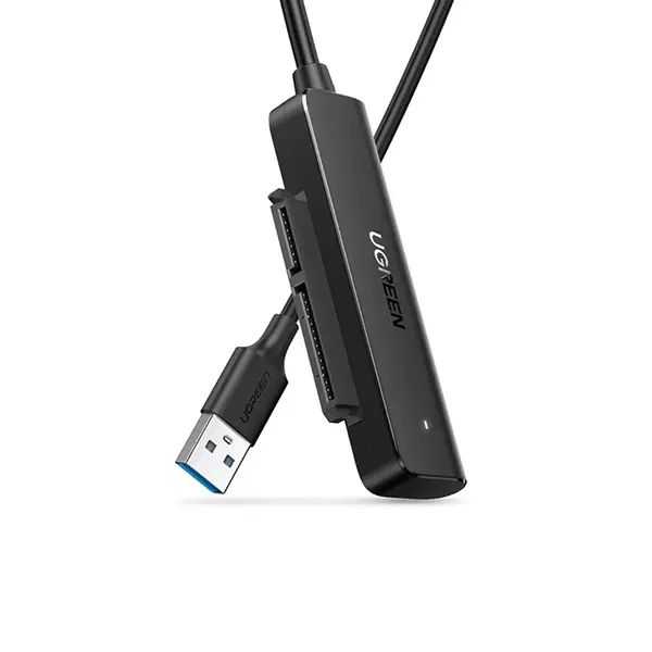 UGREEN 70609 USB-A to 2.5 Inch SATA Converter Cable, USB 3.0 5Gbps Data Transfer Speed, SATA III Drive Adapter, 50cm Cable Length, External HDD SSD Connection Cable Black