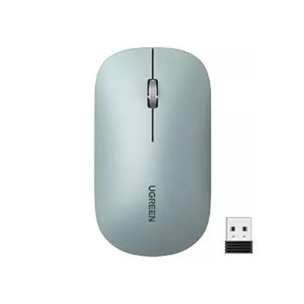 UGREEN 90374 Ultra Slim Portable Wireless Mouse, 2.4GHz Wireless Connectivity, Compact Lightweight Design, Precision Optical Sensor, Plug-and-Play Travel Mouse Green