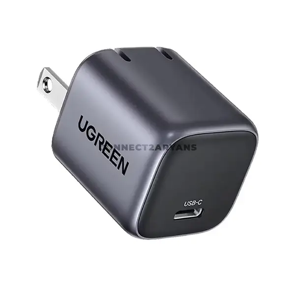 UGREEN 55527 Nexode N Mini X512 20W USB-C PD 3.0 GaN II Fast Wall Charger Gray, Single USB-C Port, Thermal Guard Technology, Foldable US Plug, Compact Fast Charging Adapter for iPhone, Samsung Galaxy, Google Pixel & iPad