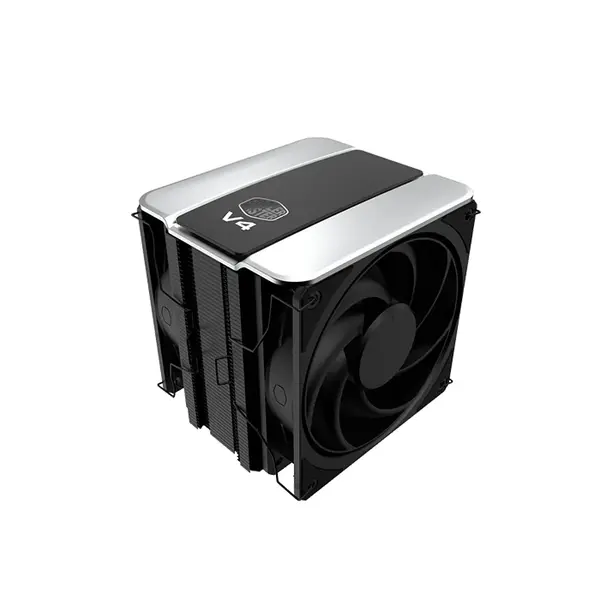 Cooler Master V4 Alpha Black Dual Tower CPU Air Cooler, High-Performance Dual Heatsink Design, Advanced Air Cooling Solution, Premium CPU Cooling System