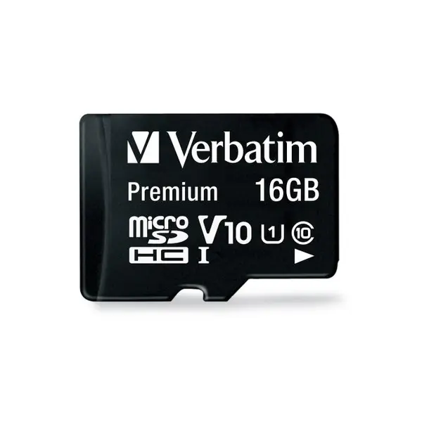 Verbatim Premium microSDXC Memory Card with SD Adapter, UHS-I U1 V10 Class 10, Up to 100MB/s Read Speed, Waterproof Storage Card