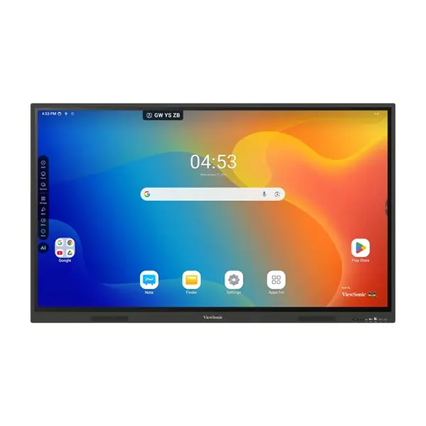 ViewSonic ViewBoard IN6505-C 65 Inch 4K Interactive Display, 3840×2160 UHD Resolution, 50-Point Multi-Touch Technology, EDLA Certified Android Platform, USB-C Connectivity, Interactive Teaching and Collaboration Display
