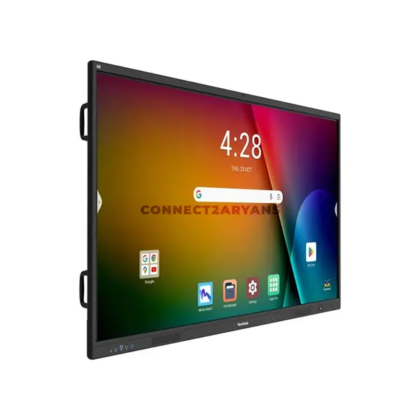 ViewSonic ViewBoard IN7504V-C 75-Inch 4K UHD EDLA Interactive Display, 40-Point Touch, Android 14, 50MP 4K Camera, 8GB RAM, 128GB Storage, 8-Mic Array & Dual 20W Speakers