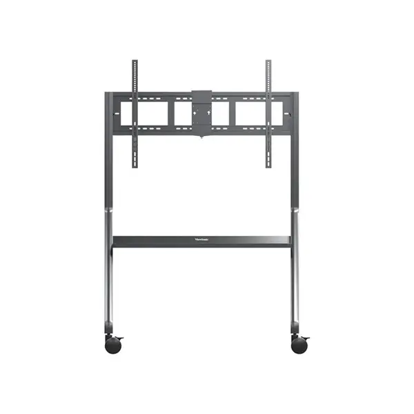 ViewSonic VB-STND-009 Slim Mobile Trolley Cart for 55–105 Inch ViewBoard & Large Format Displays, 120kg Load Capacity, 1000×600mm VESA, Height Adjustable, 360° Lockable Wheels & Storage Tray