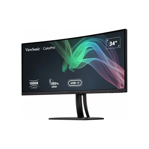 ViewSonic VP3481A 34 Inch Ultrawide QHD Professional Monitor, 3440×1440 IPS Productivity Display with USB-C Connectivity