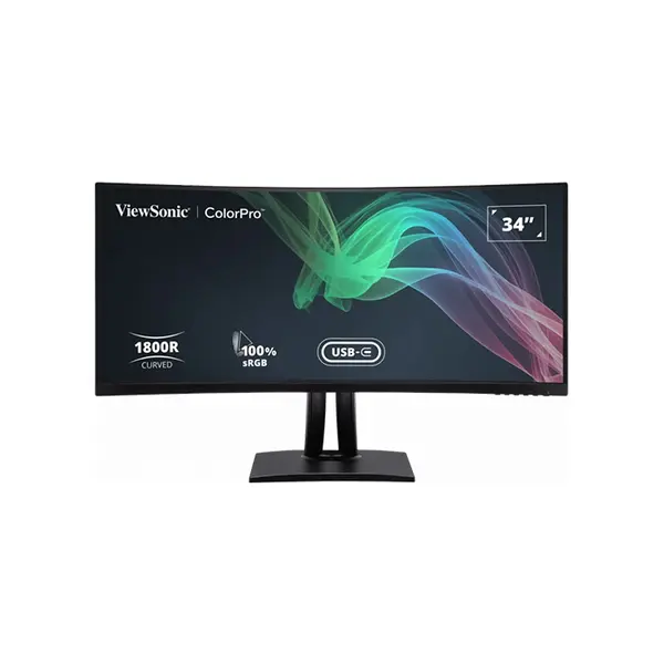 ViewSonic VP3481A 34 Inch Ultrawide QHD Professional Monitor, 3440×1440 IPS Productivity Display with USB-C Connectivity