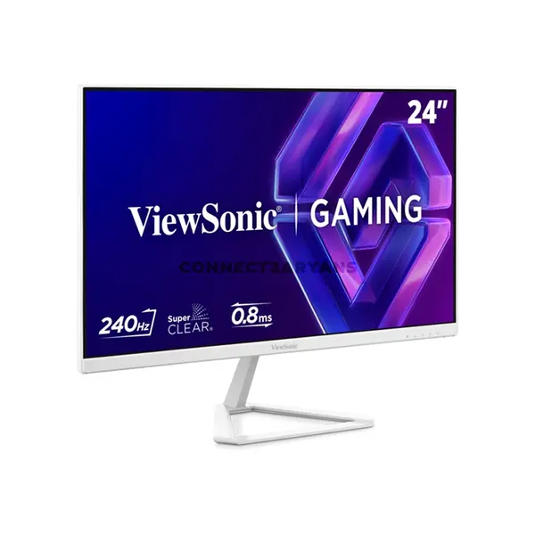 ViewSonic VX24G30-W 24-Inch Full HD SuperClear IPS Gaming Monitor White, 240Hz Refresh Rate, 0.8ms MPRT, G-SYNC Compatible, HDR10, 300 Nits & Dual HDMI