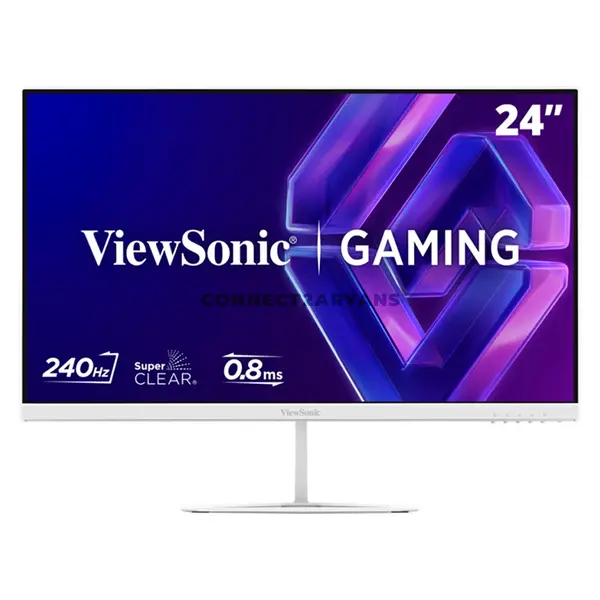 ViewSonic VX24G30-W 24-Inch Full HD SuperClear IPS Gaming Monitor White, 240Hz Refresh Rate, 0.8ms MPRT, G-SYNC Compatible, HDR10, 300 Nits & Dual HDMI