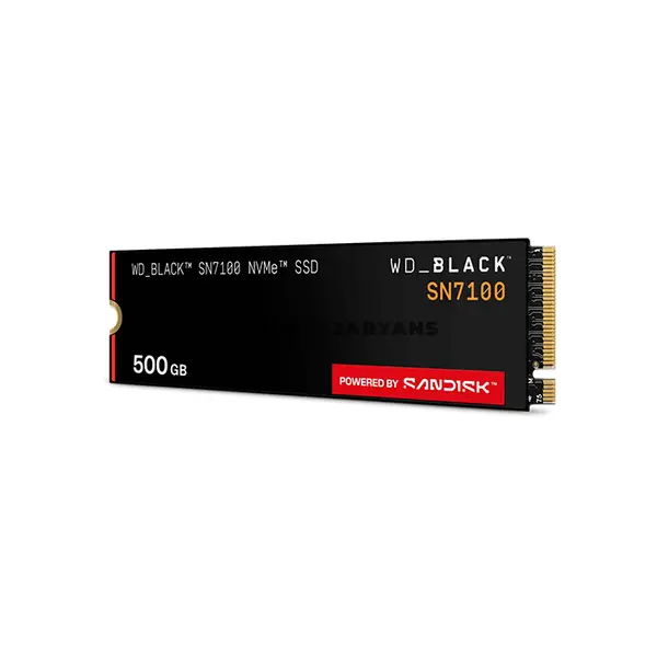 WD_BLACK SN7100 500GB NVMe M.2 Internal Gaming SSD, PCIe Gen4 x4 NVMe, Up to 6800MB/s Read & 5800MB/s Write, TLC 3D NAND, 760K Read / 1200K Write IOPS, DRAM-Less Design, M.2 2280, 300TBW Endurance, WDS500G4X0E-00CJA0