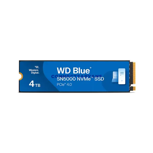 WD Blue SN5000 NVMe SSD 4TB Internal Solid State Drive, M.2 2280, PCIe Gen 4.0 x4, NVMe, Up to 5500MB/s Sequential Read & 5000MB/s Sequential Write, Western Digital 3D NAND QLC, nCache™ 4.0 Technology