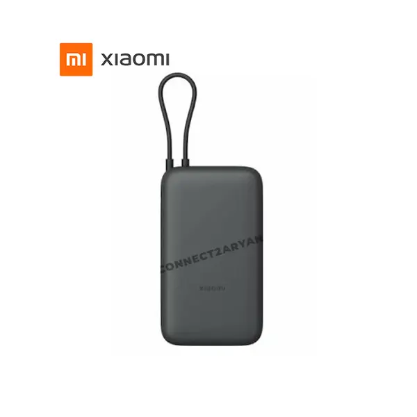 Xiaomi Power Bank 20000mAh 22.5W with Integrated Cable PB2020MI, 20000mAh Fast Charging Portable Power Bank, 22.5W Multi-Device Charger, Built-in Charging Cable
