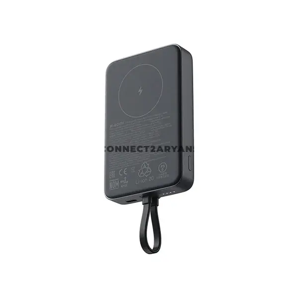 Xiaomi Power Bank 33W Magnetic 10000mAh BHR9832GL Black WPB1007MI, Magnetic Wireless Power Bank, 33W Fast Charging Portable Charger, Integrated Charging Cable