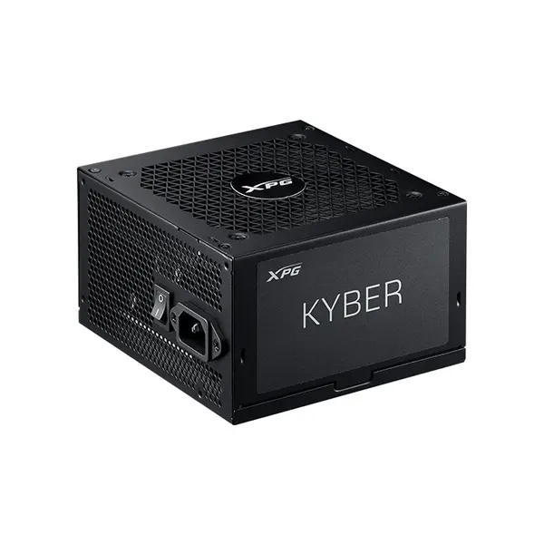 XPG KYBER 650W Gold Gaming Power Supply, 80 PLUS Gold Certified Efficiency, ATX 2.4 Standard, Non-Modular Cable Design, 120mm Fluid Dynamic Bearing Fan, Reliable Gaming PSU