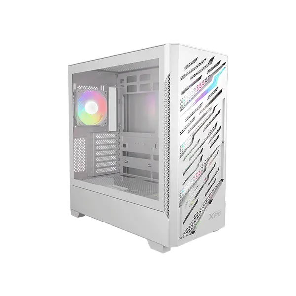 XPG STARKER AIR BTF Mid-Tower Chassis White, E-ATX Case, 4×120mm ARGB Fans, Tempered Glass, 360mm Radiator Support