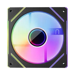 1st Player FC7 Black Fan Kit with Remote and Hub, ARGB Cooling Fan Pack, Lighting Controller Included, Motherboard Synchronization Support, High Airflow PC Cooling Solution