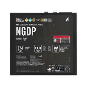1st Player NGDP Gold 850W Black Power Supply, 80 Plus Gold Certified Efficiency, Fully Modular Cable Design, ATX 3.1 and PCIe 5.1 Ready, High-Performance Gaming PSU