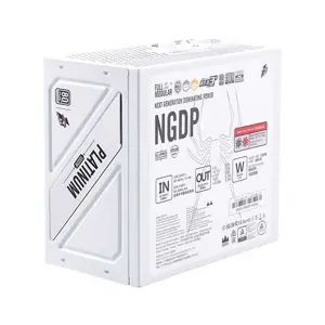 1st Player NGDP Platinum 1000W White Power Supply, 80 Plus Platinum Certified Efficiency, Fully Modular Cable Design, ATX 3.1 and PCIe 5.1 Ready, High-Performance Gaming PSU