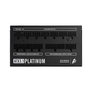 1st Player NGDP Platinum 1300W Black Power Supply, 80 Plus Platinum Certified Efficiency, Fully Modular Cable Design, ATX 3.0 and PCIe 5.0 Ready, High-End Gaming and Workstation PSU