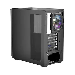 1st Player T7 Black ARGB Gaming Case, Tempered Glass Mid-Tower Chassis with Pre-Installed ARGB Fans and High Airflow Design