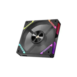 1st Player XF7 Black ARGB Cooling Fan, 120mm Fan Size, Addressable RGB Lighting Effects, High Airflow Performance, PWM PC Case Cooling Fan