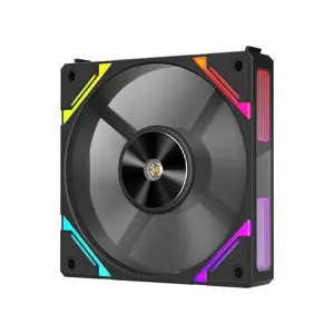 1st Player XF7 Black ARGB Cooling Fan, 120mm Fan Size, Addressable RGB Lighting Effects, High Airflow Performance, PWM PC Case Cooling Fan