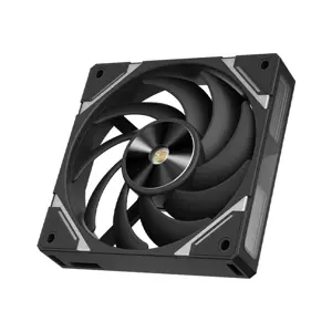 1st Player XF7 Black ARGB Cooling Fan, 120mm Fan Size, Addressable RGB Lighting Effects, High Airflow Performance, PWM PC Case Cooling Fan
