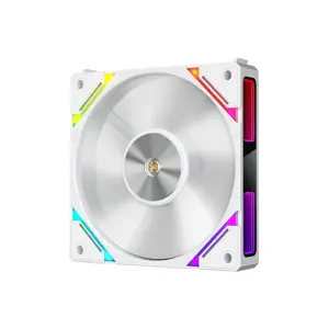 1st Player XF7 White ARGB Cooling Fan, 120mm Fan Size, Addressable RGB Lighting Effects, High Airflow Performance, PWM PC Case Cooling Fan
