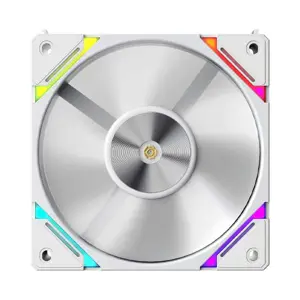 1st Player XF7 White ARGB Cooling Fan, 120mm Fan Size, Addressable RGB Lighting Effects, High Airflow Performance, PWM PC Case Cooling Fan